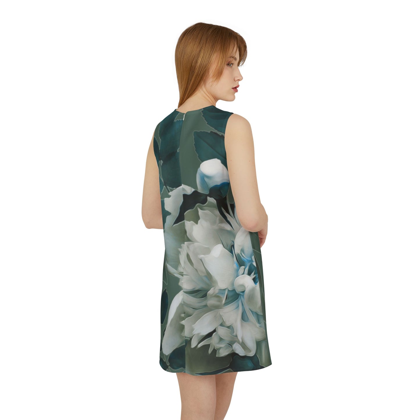 A-line Sleeveless Dress Floral