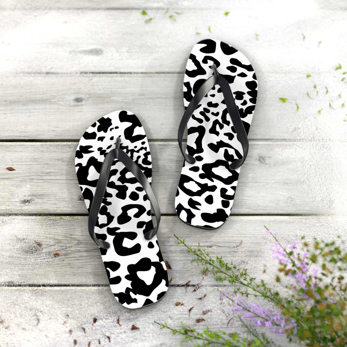 Zebra Flip Flops