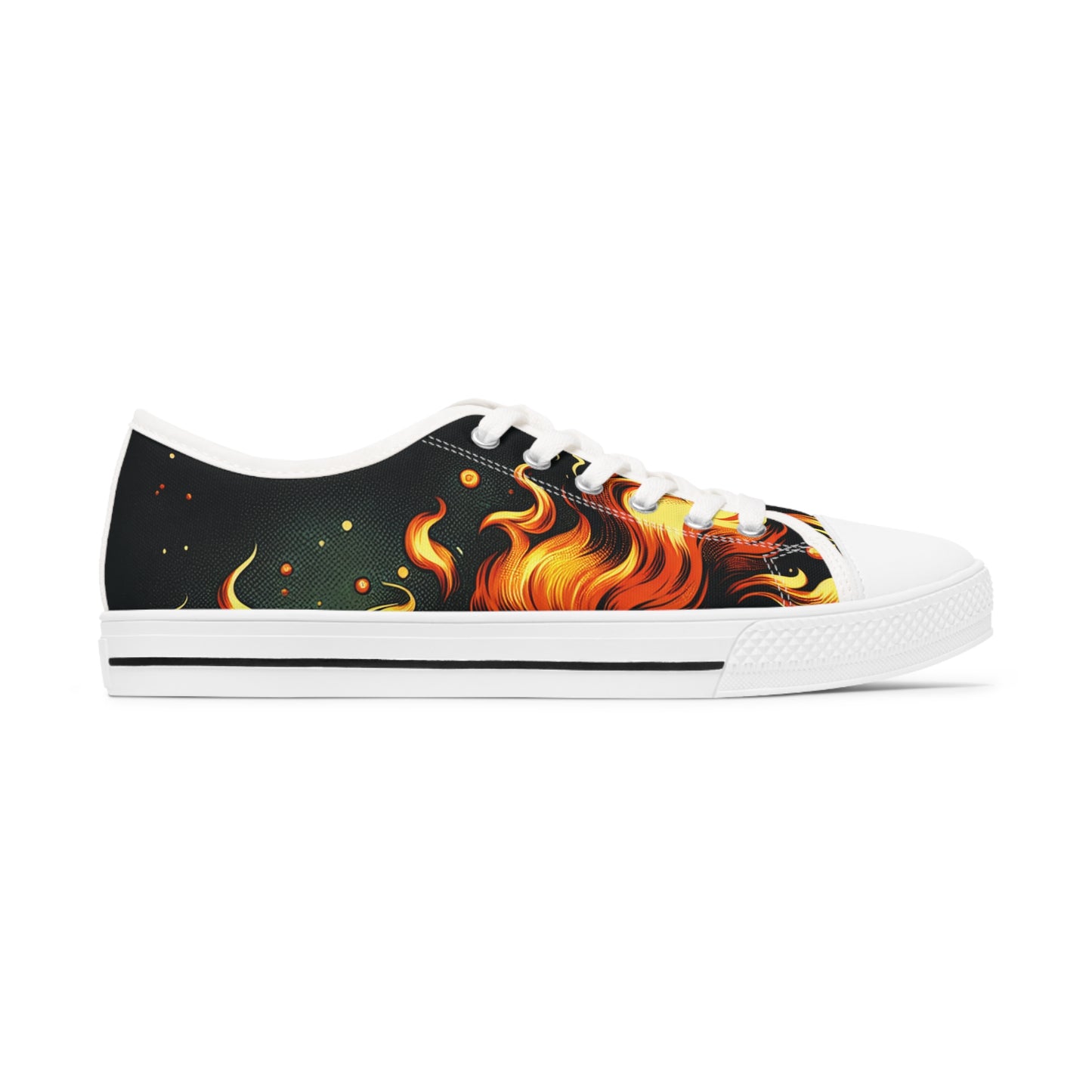 Women's Low Top Sneakers Flames