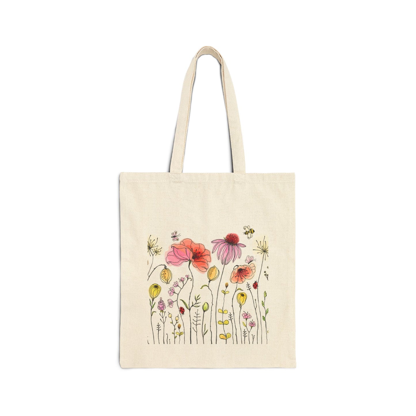 Wild Flowers Cotton Tote Bag