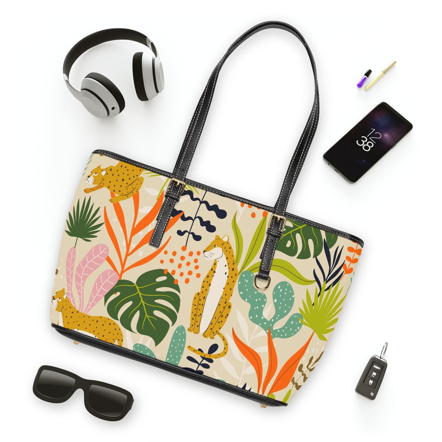PU Leather Shoulder Bag Jungle