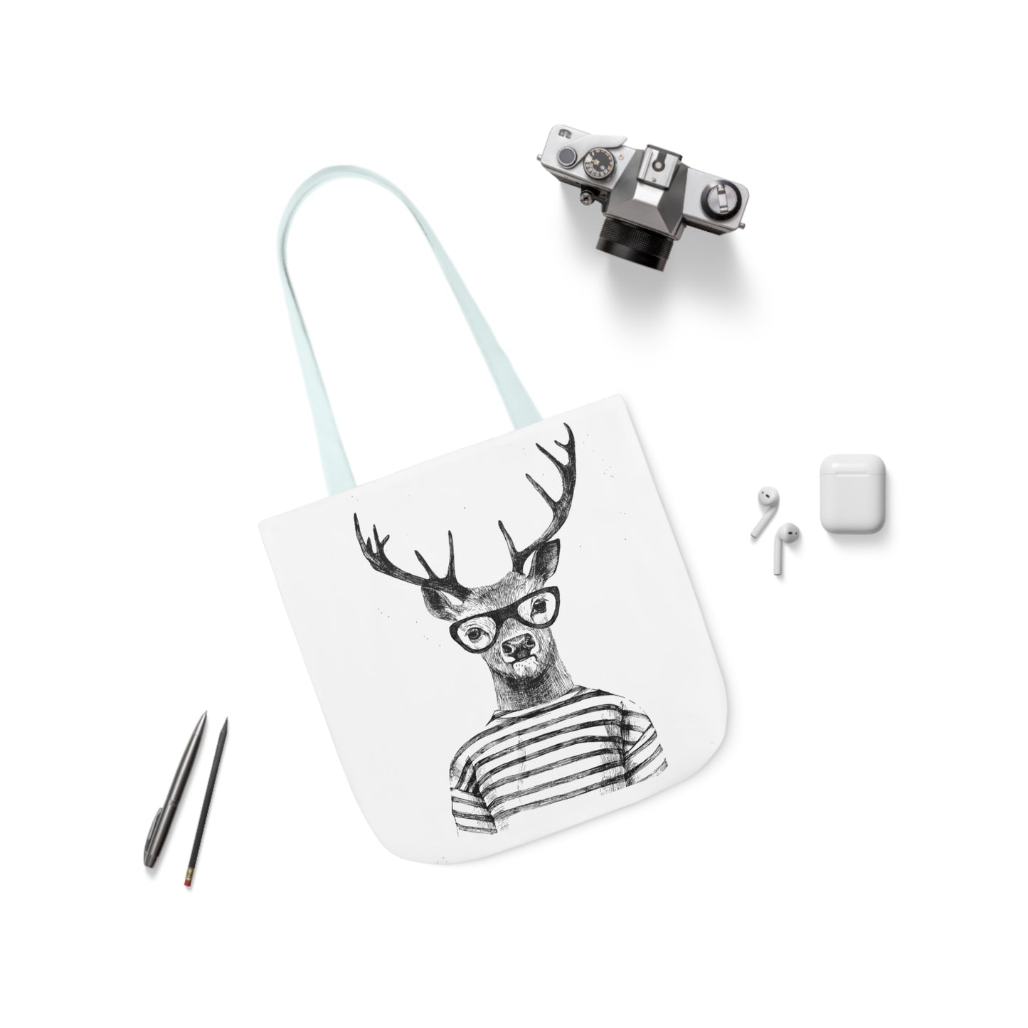 Deer Tote Bag, 5-Color Straps