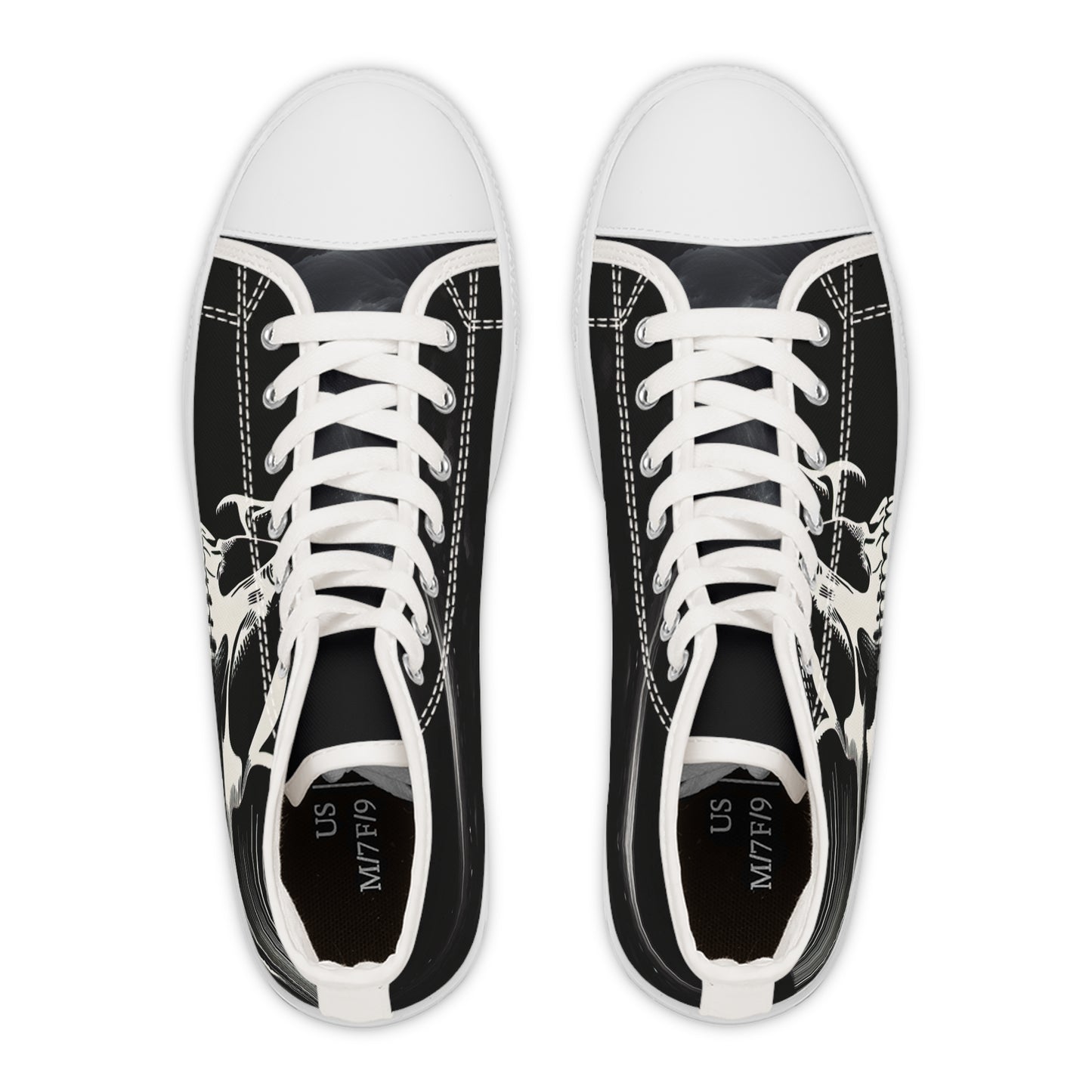 Women's High Top Sneakers Skull