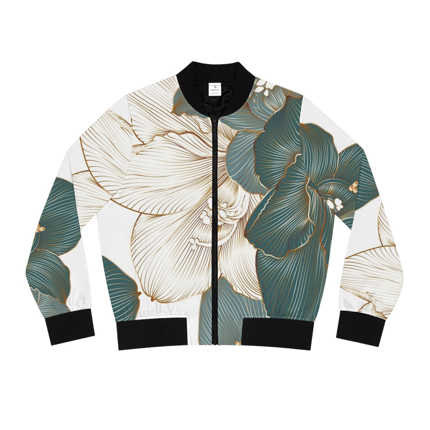 Women's Bomber Jacket Flower Power