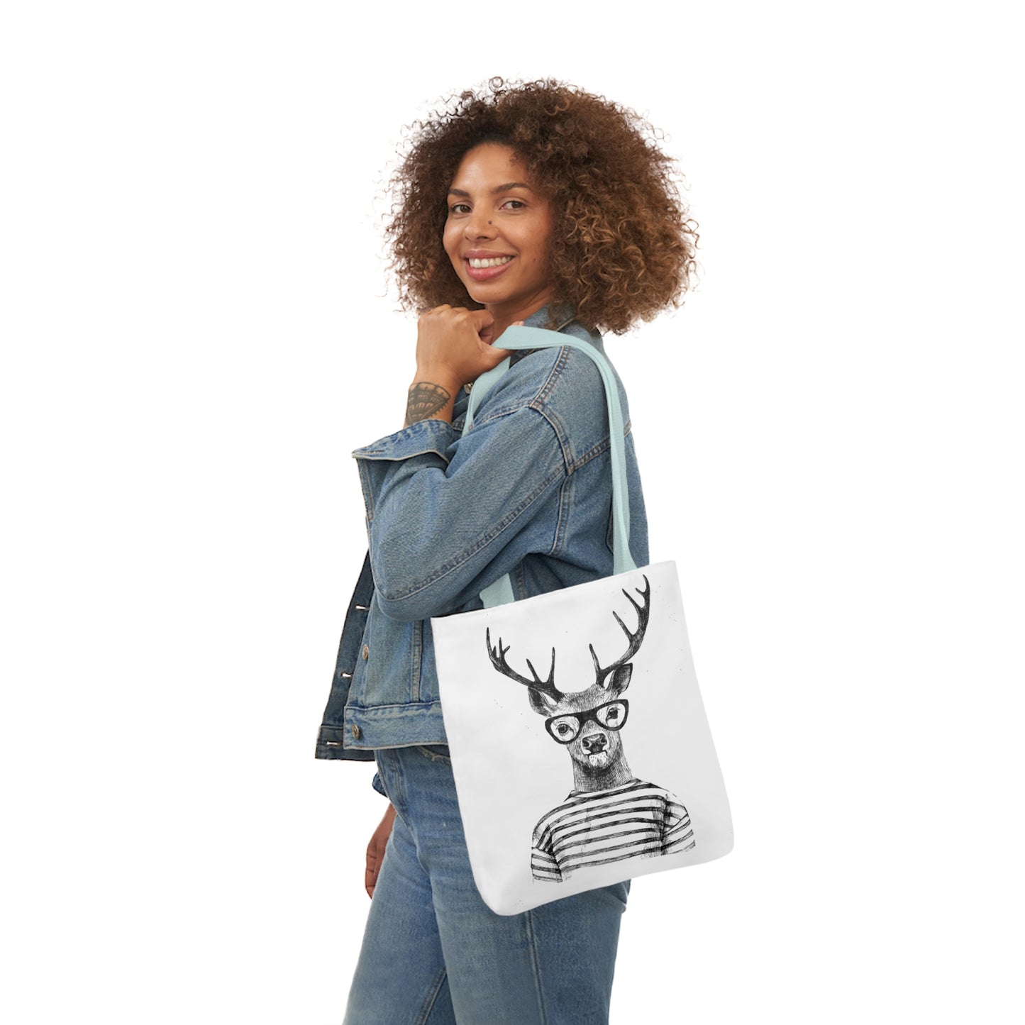 Deer Tote Bag, 5-Color Straps