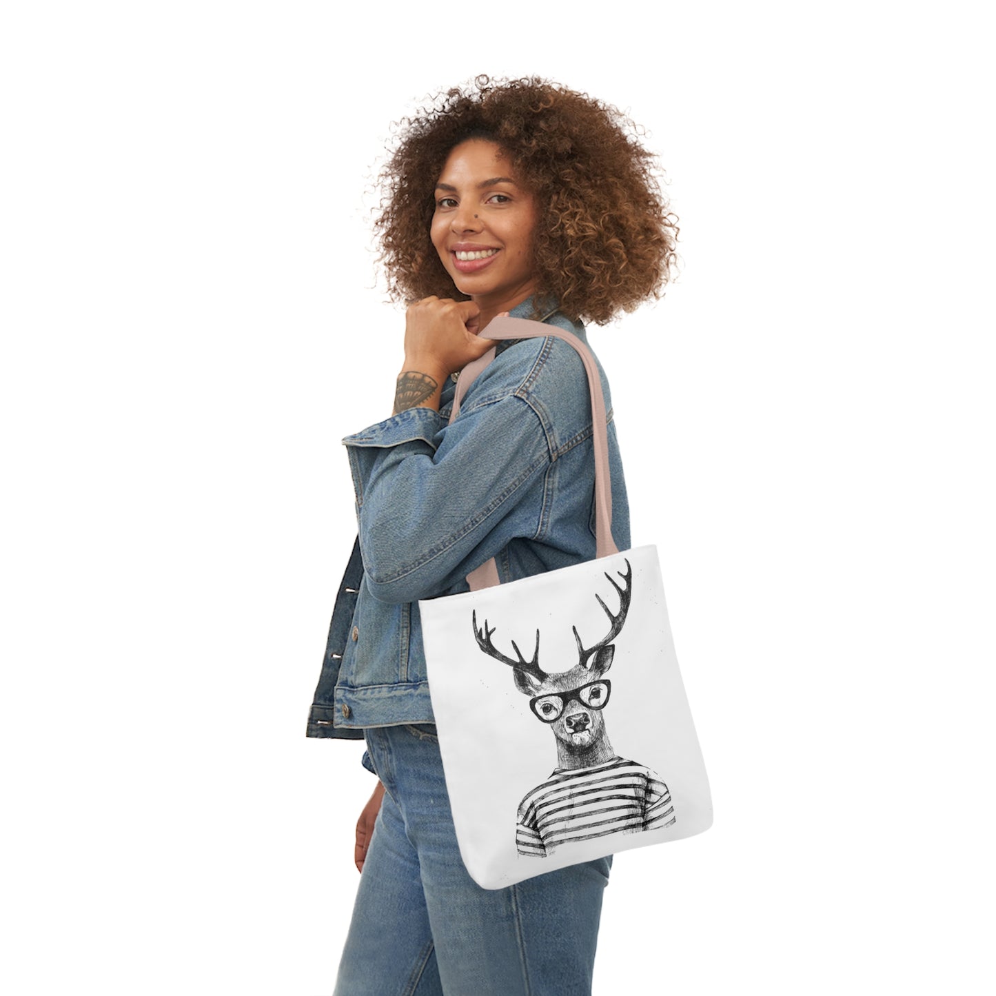 Deer Tote Bag, 5-Color Straps