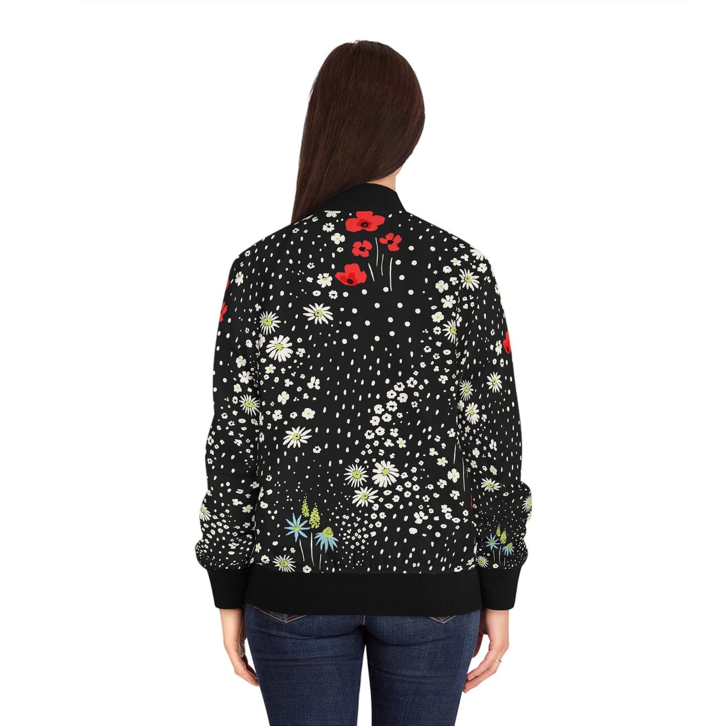 Women's Bomber Jacket Floral