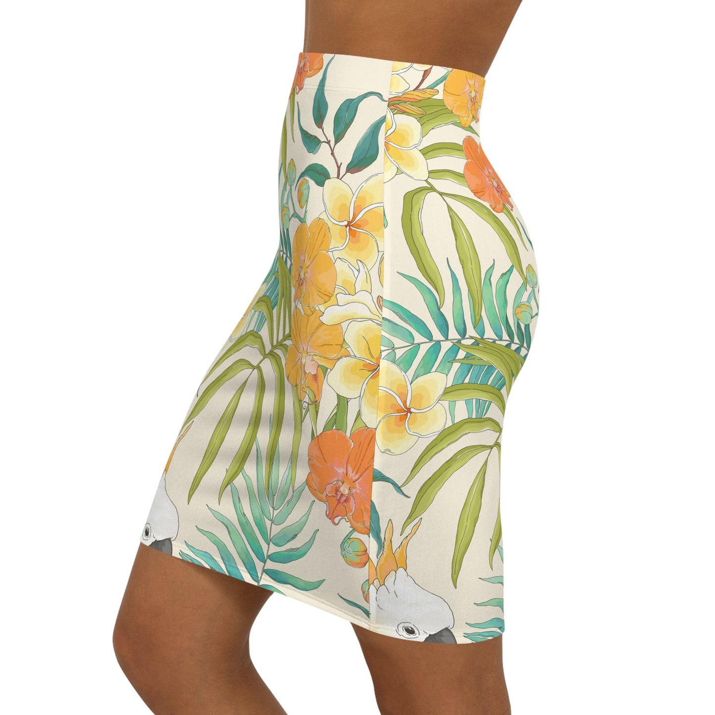 Women's Mid-Waist Pencil Skirt