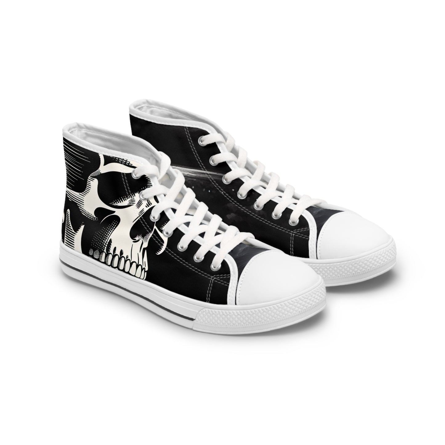 Women's High Top Sneakers Skull