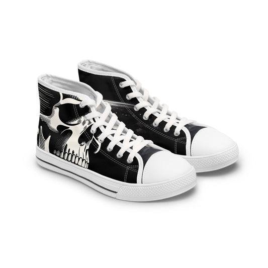 Women's High Top Sneakers Skull