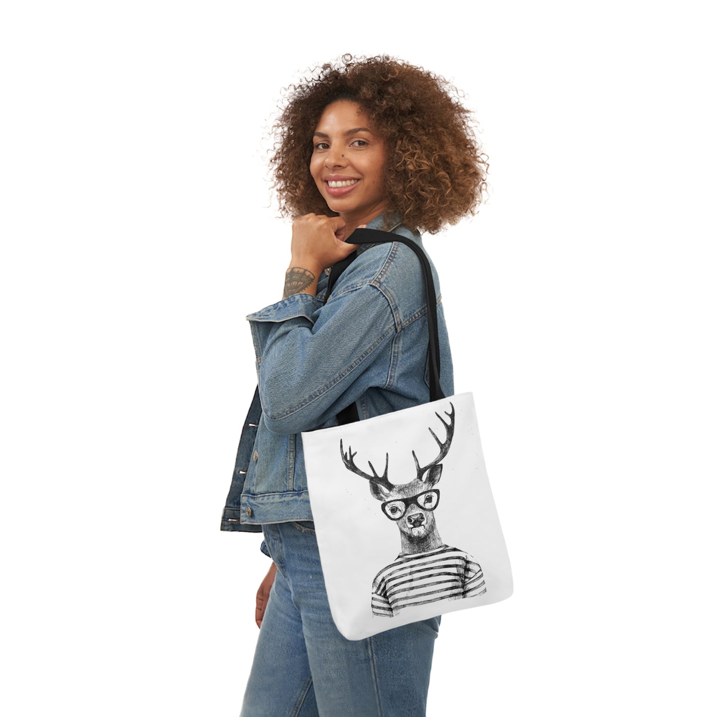 Deer Tote Bag, 5-Color Straps