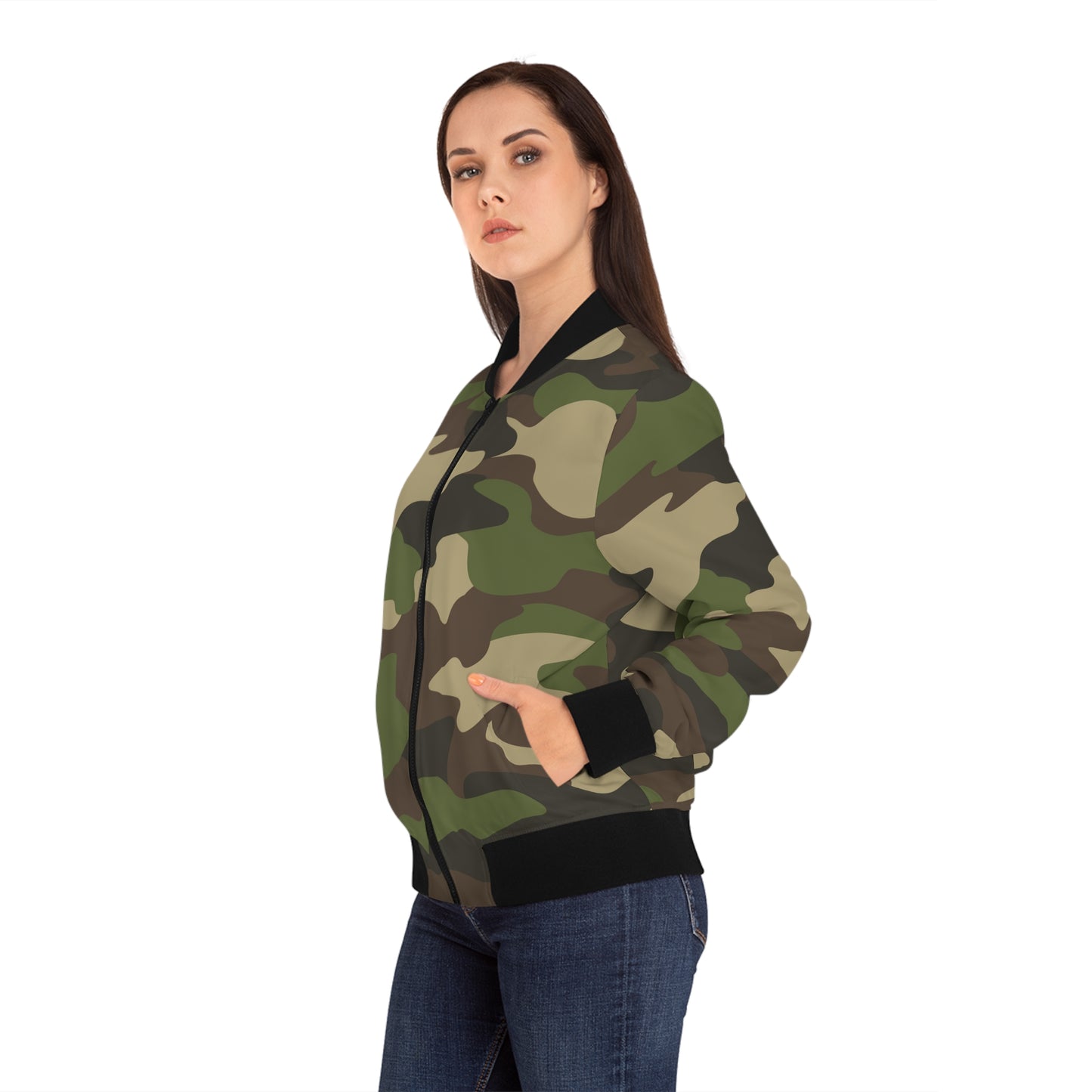 Women's Bomber Jacket Camouflage