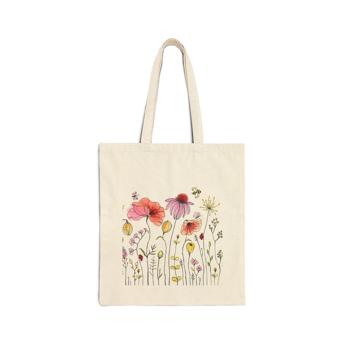 Wild Flowers Cotton Tote Bag