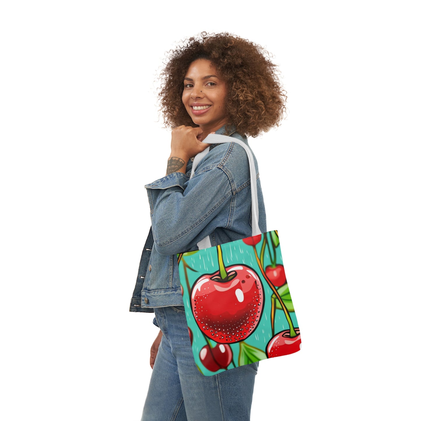 Cherry Tote Bag, 5-Color Straps