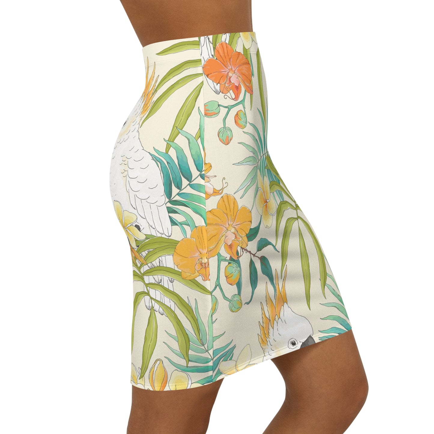 Women's Mid-Waist Pencil Skirt