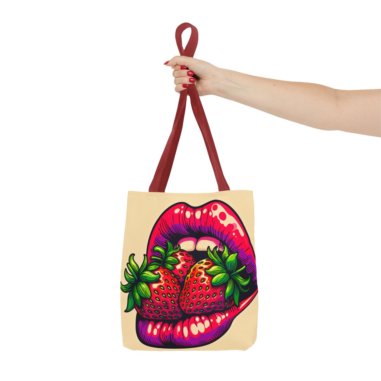 Strawberry lips Tote Bag