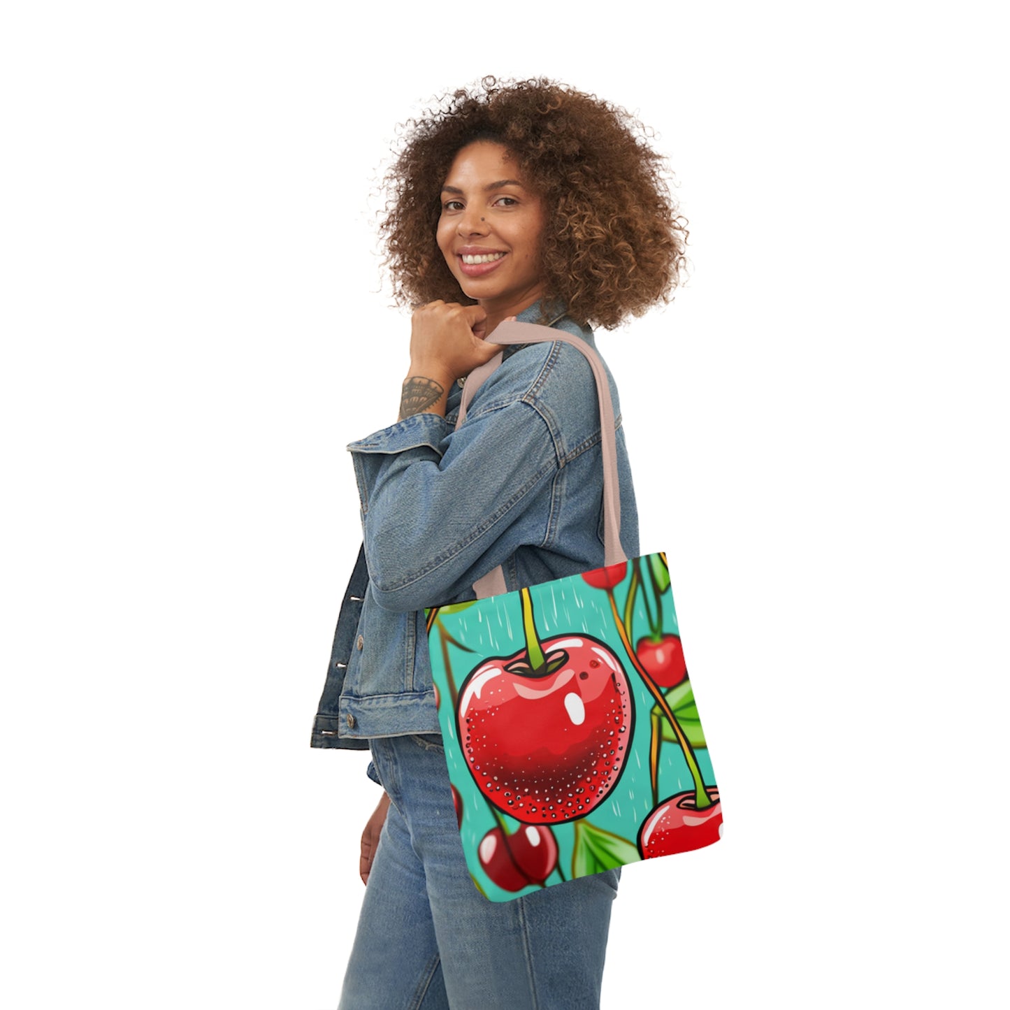 Cherry Tote Bag, 5-Color Straps
