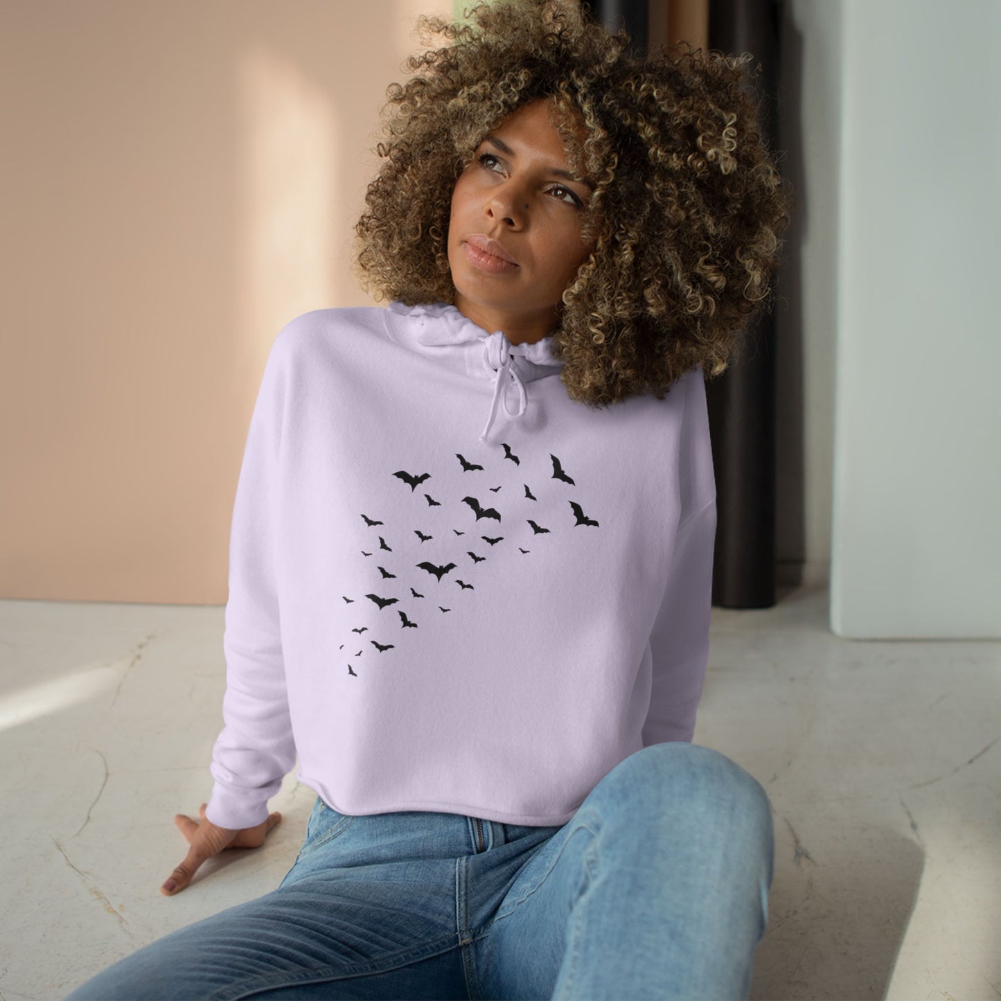 Crop Hoodie Bats