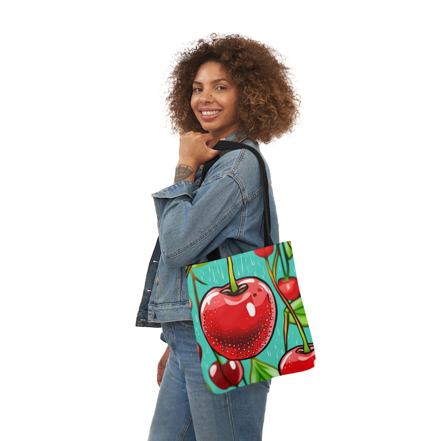 Cherry Tote Bag, 5-Color Straps