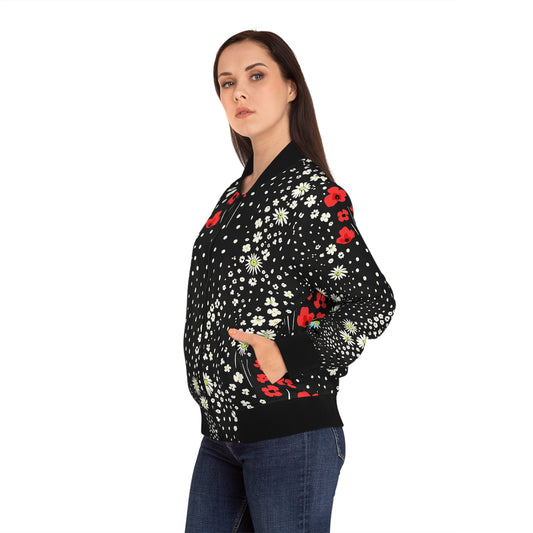Women's Bomber Jacket Floral