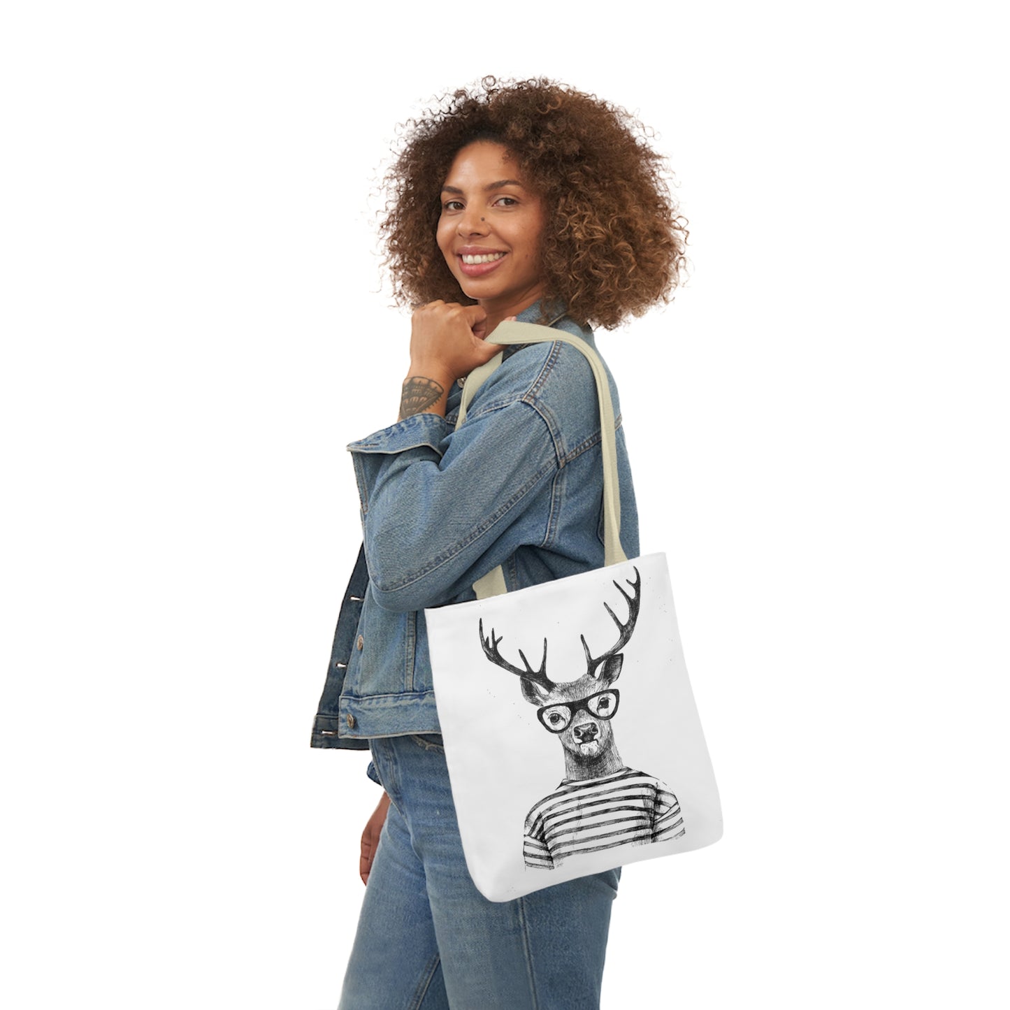 Deer Tote Bag, 5-Color Straps