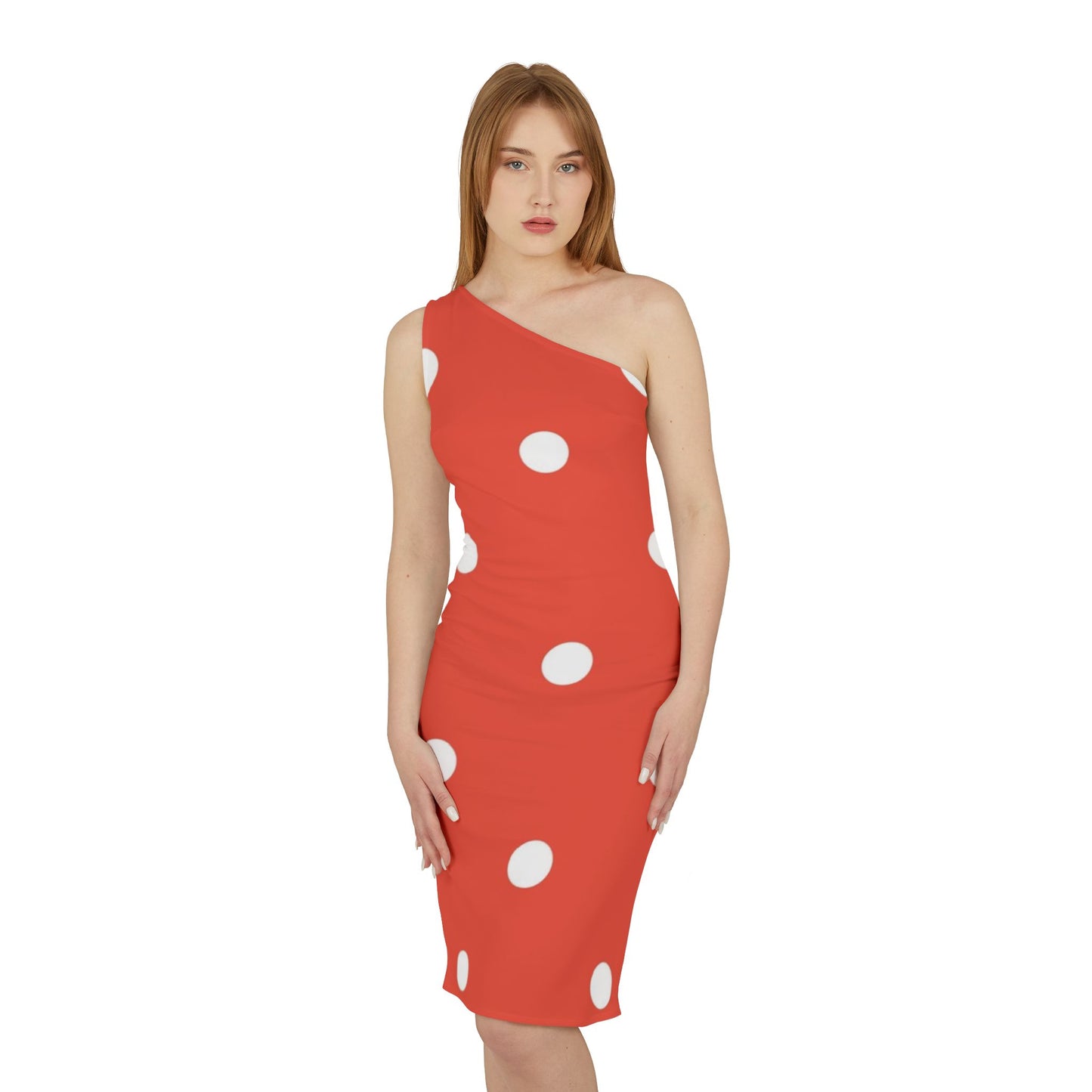 Shoulder Dress Polka Dot