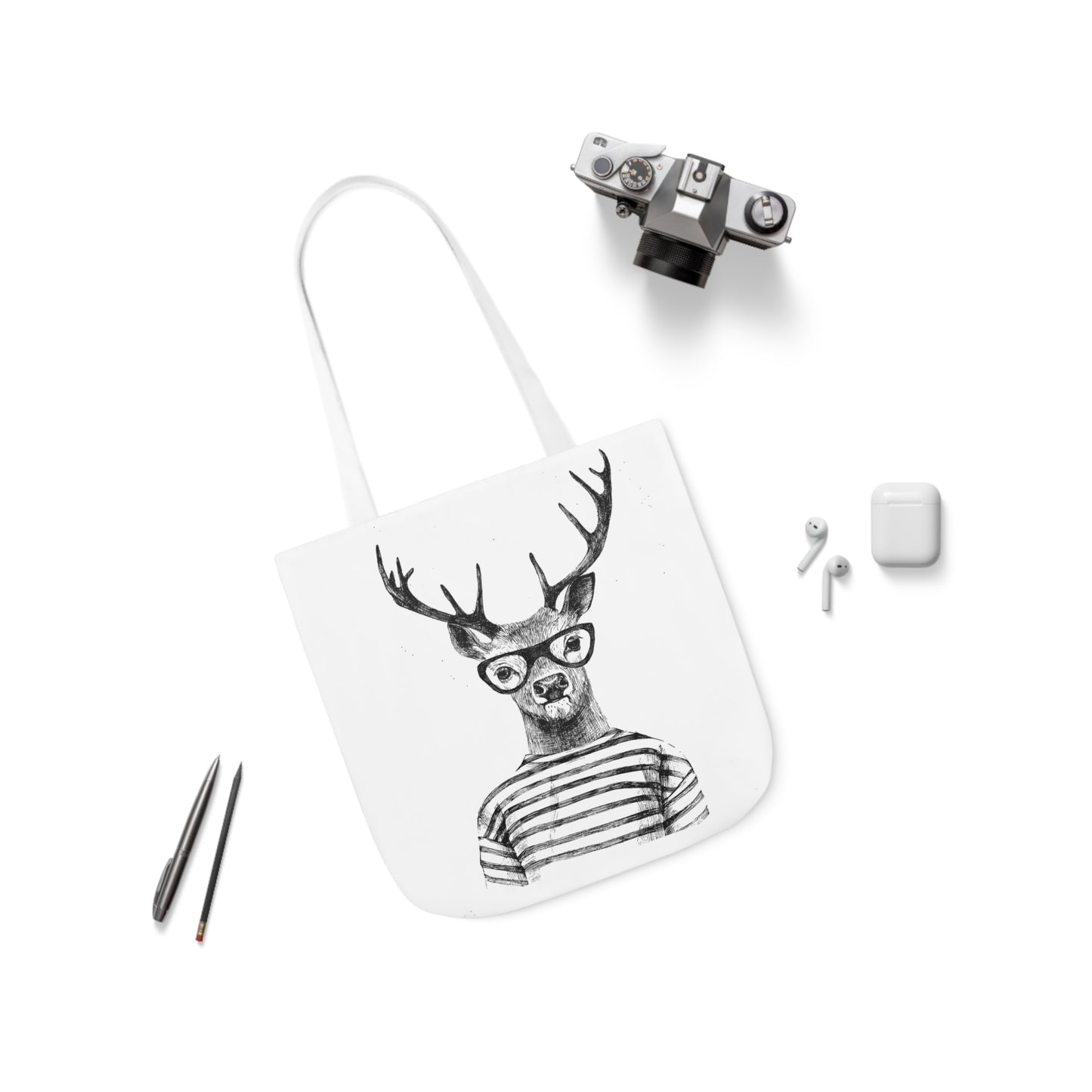Deer Tote Bag, 5-Color Straps