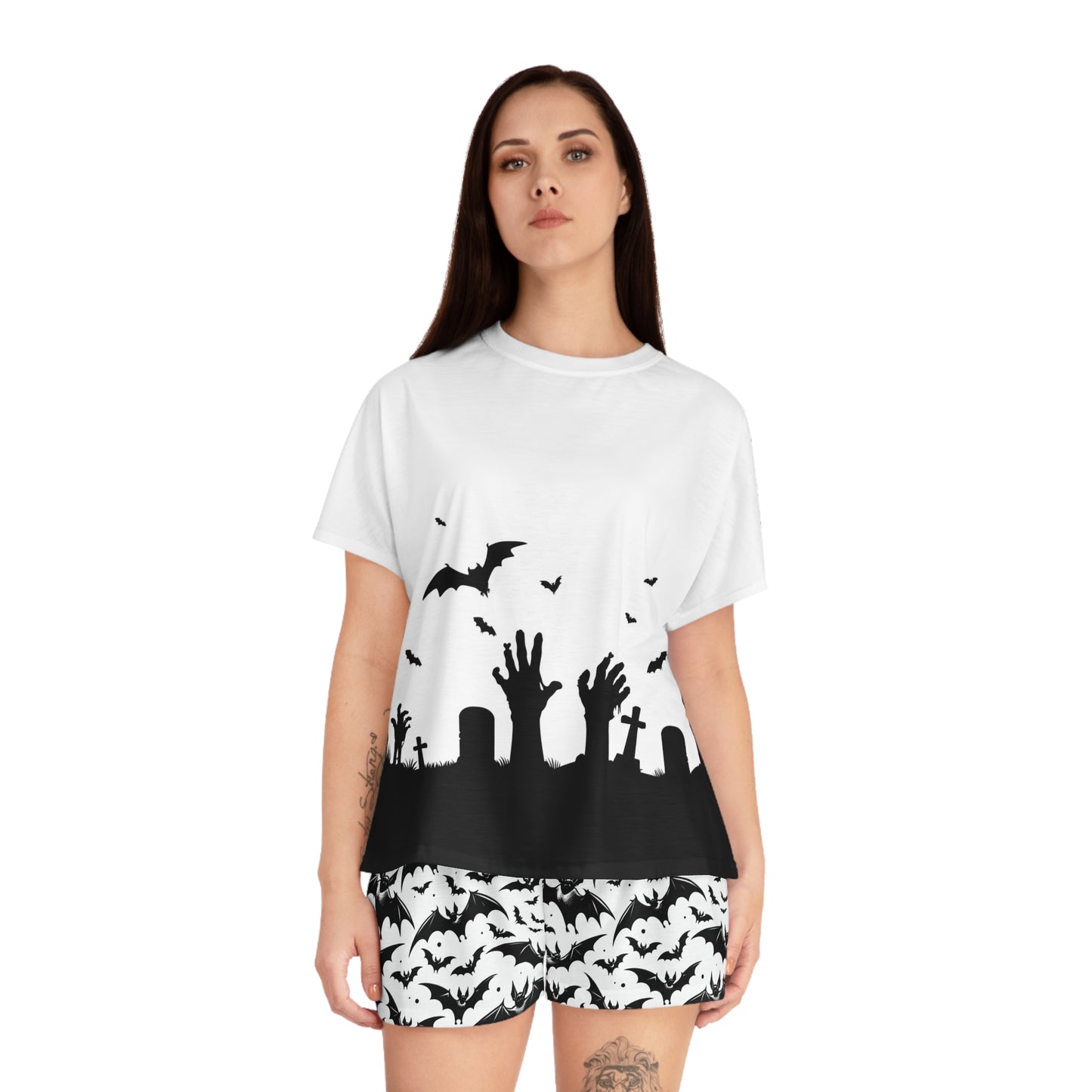 Women's Short Pajama Set Bats