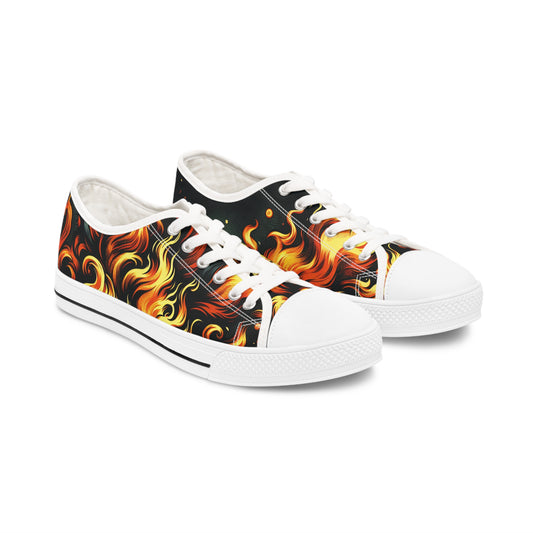 Women's Low Top Sneakers Flames