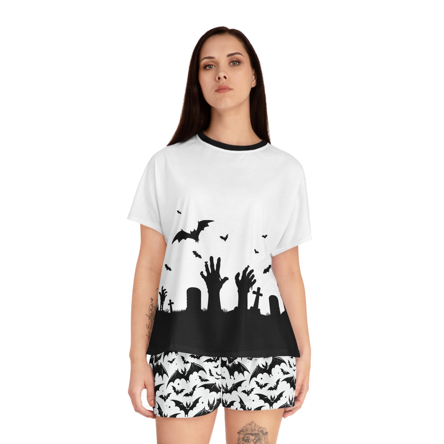 Women's Short Pajama Set Bats