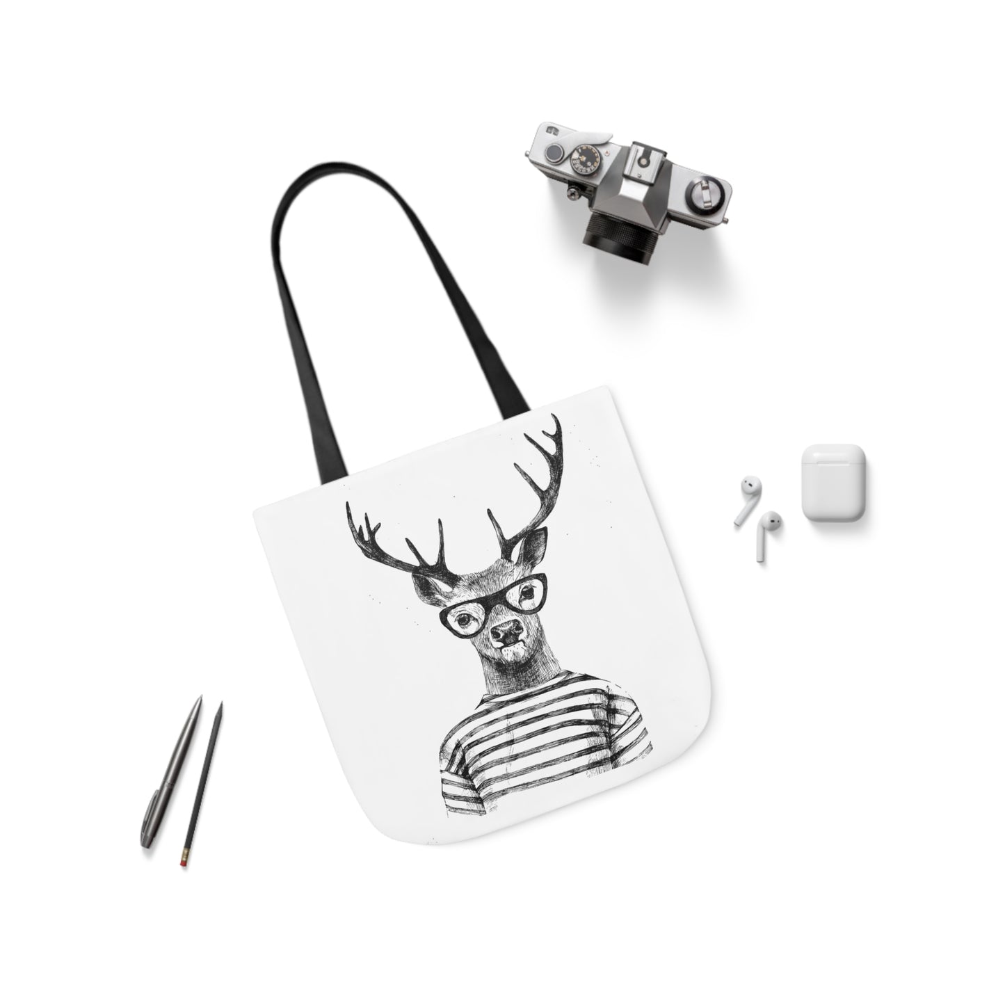 Deer Tote Bag, 5-Color Straps