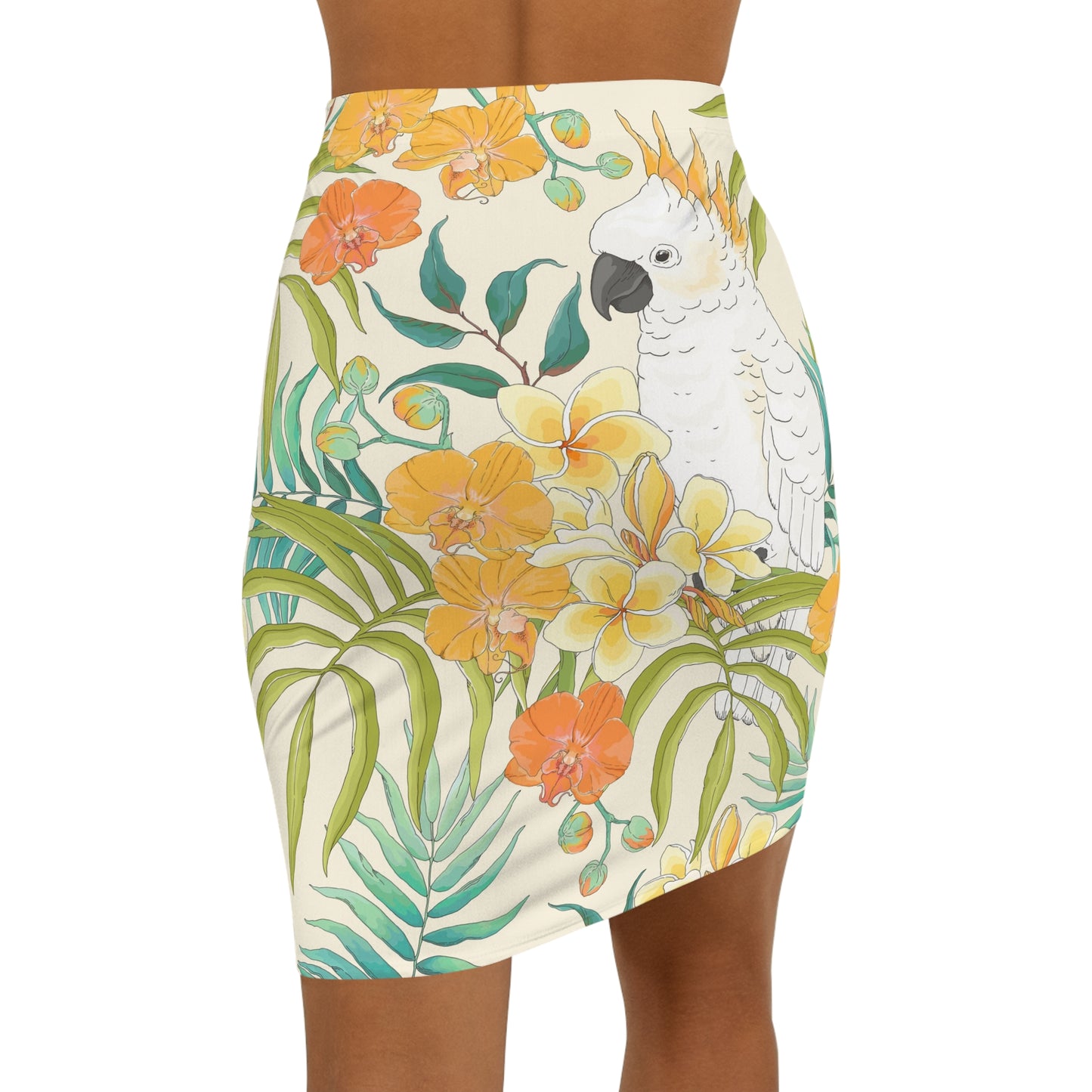 Women's Mid-Waist Pencil Skirt
