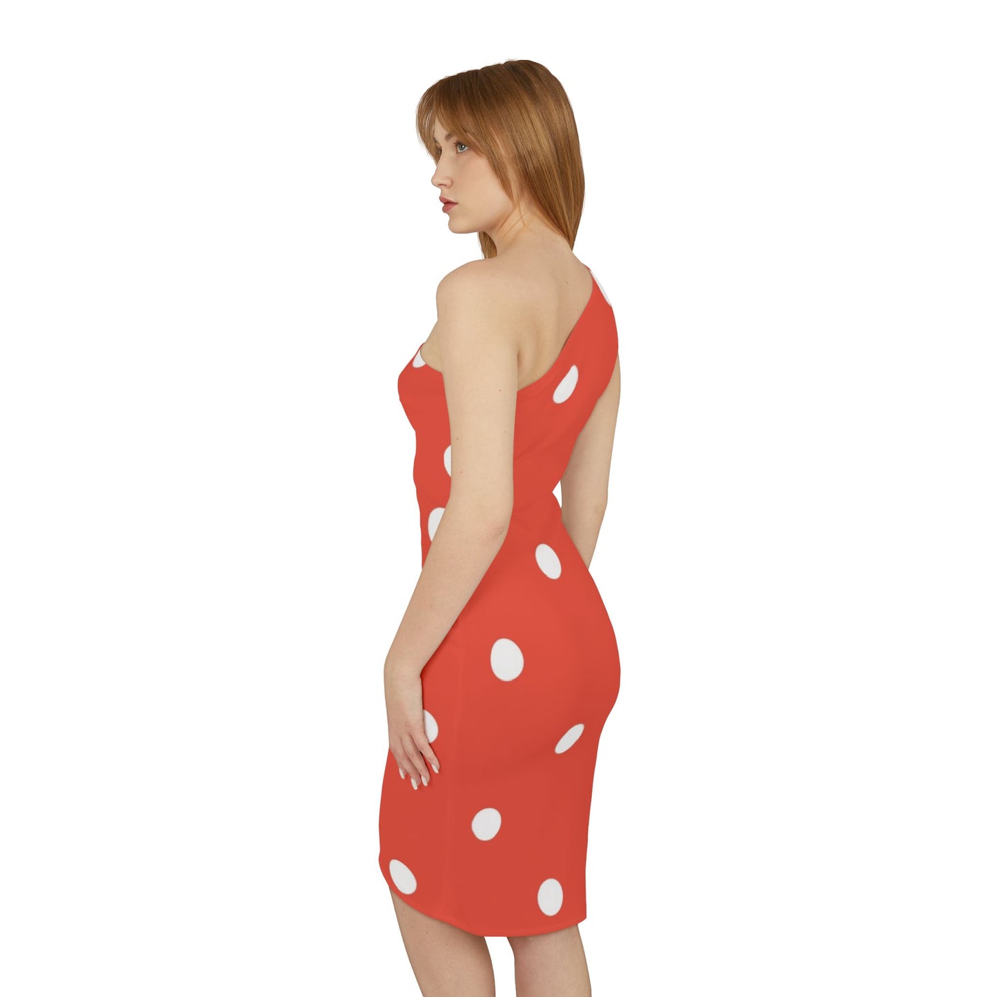 Shoulder Dress Polka Dot