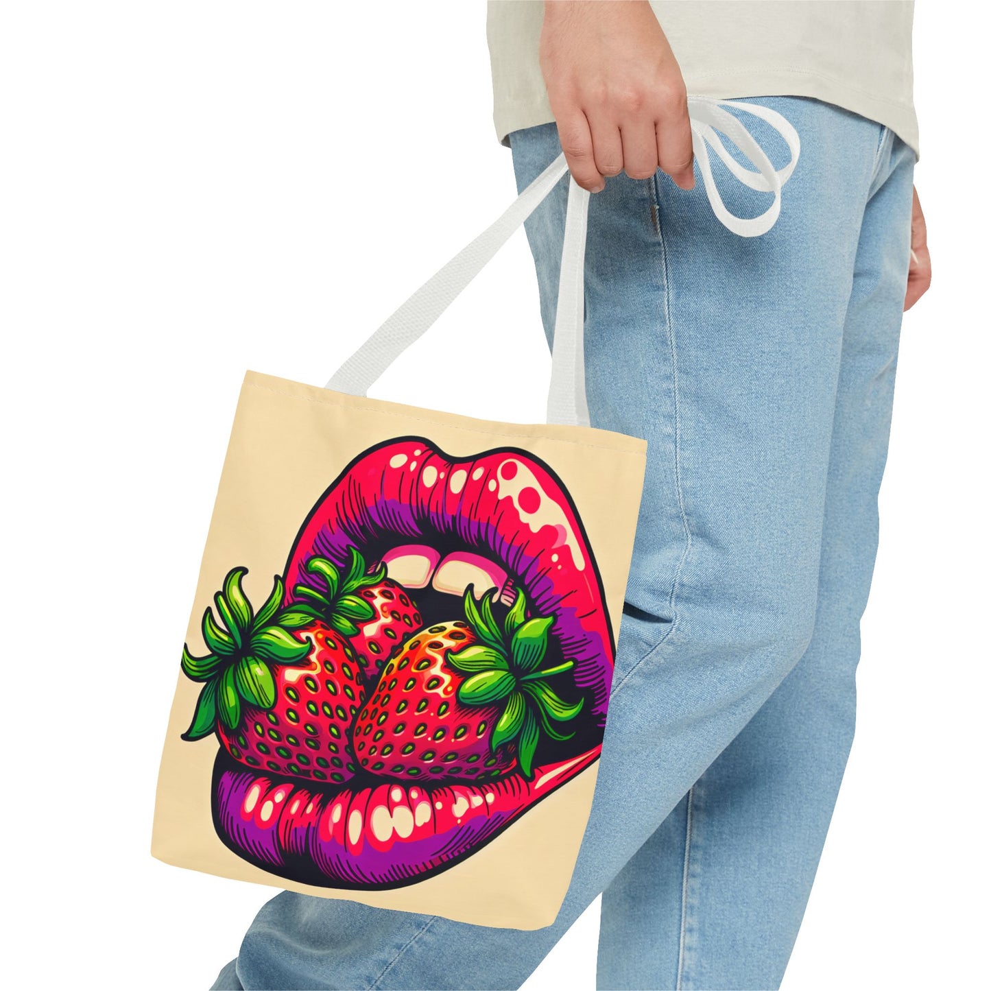 Strawberry lips Tote Bag