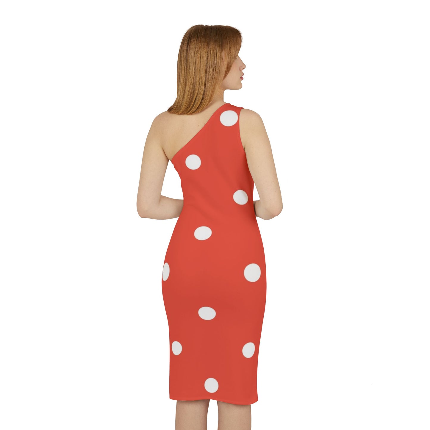 Shoulder Dress Polka Dot