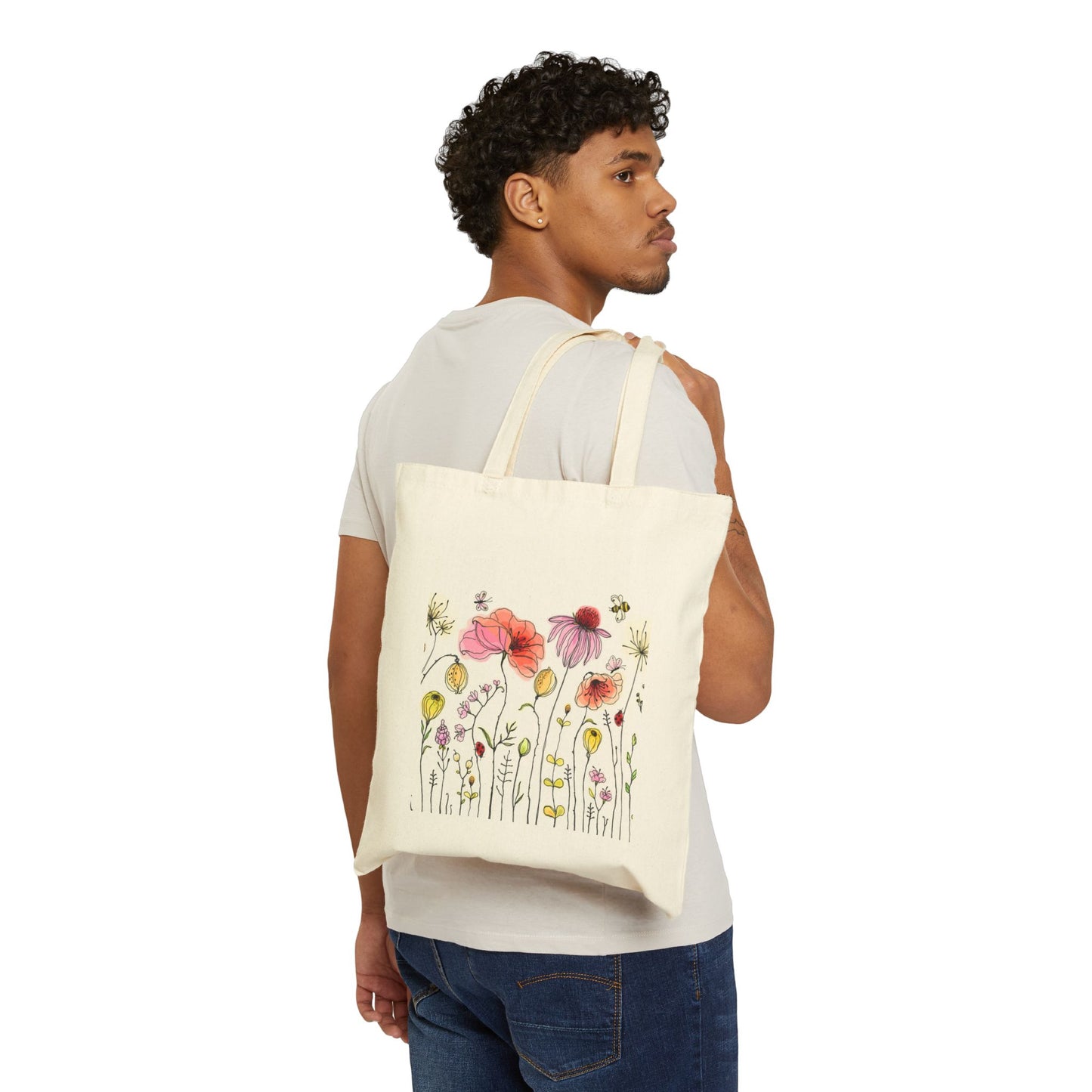 Wild Flowers Cotton Tote Bag