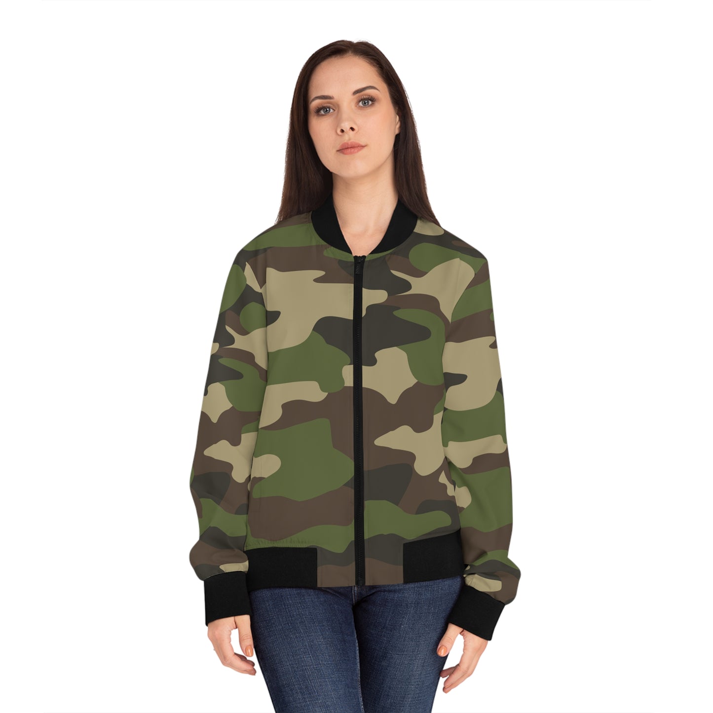 Women's Bomber Jacket Camouflage