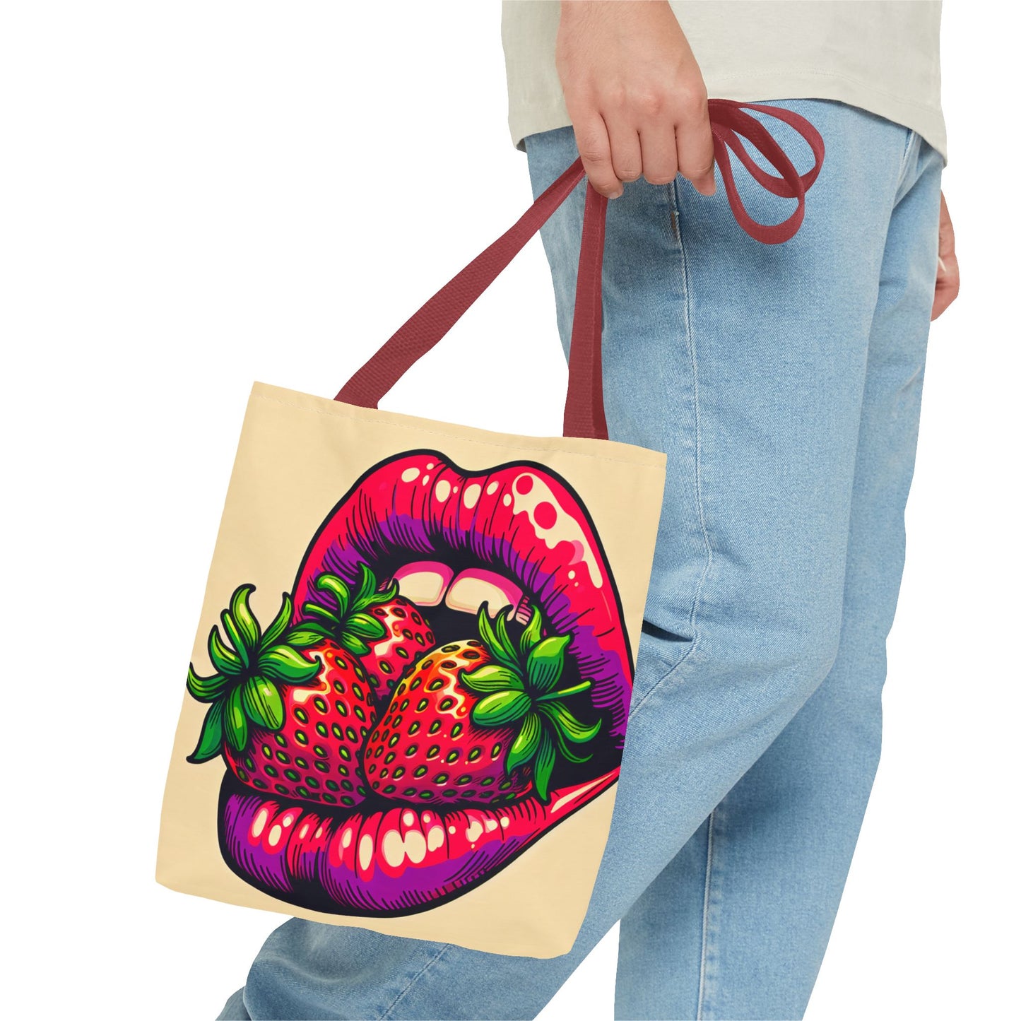 Strawberry lips Tote Bag