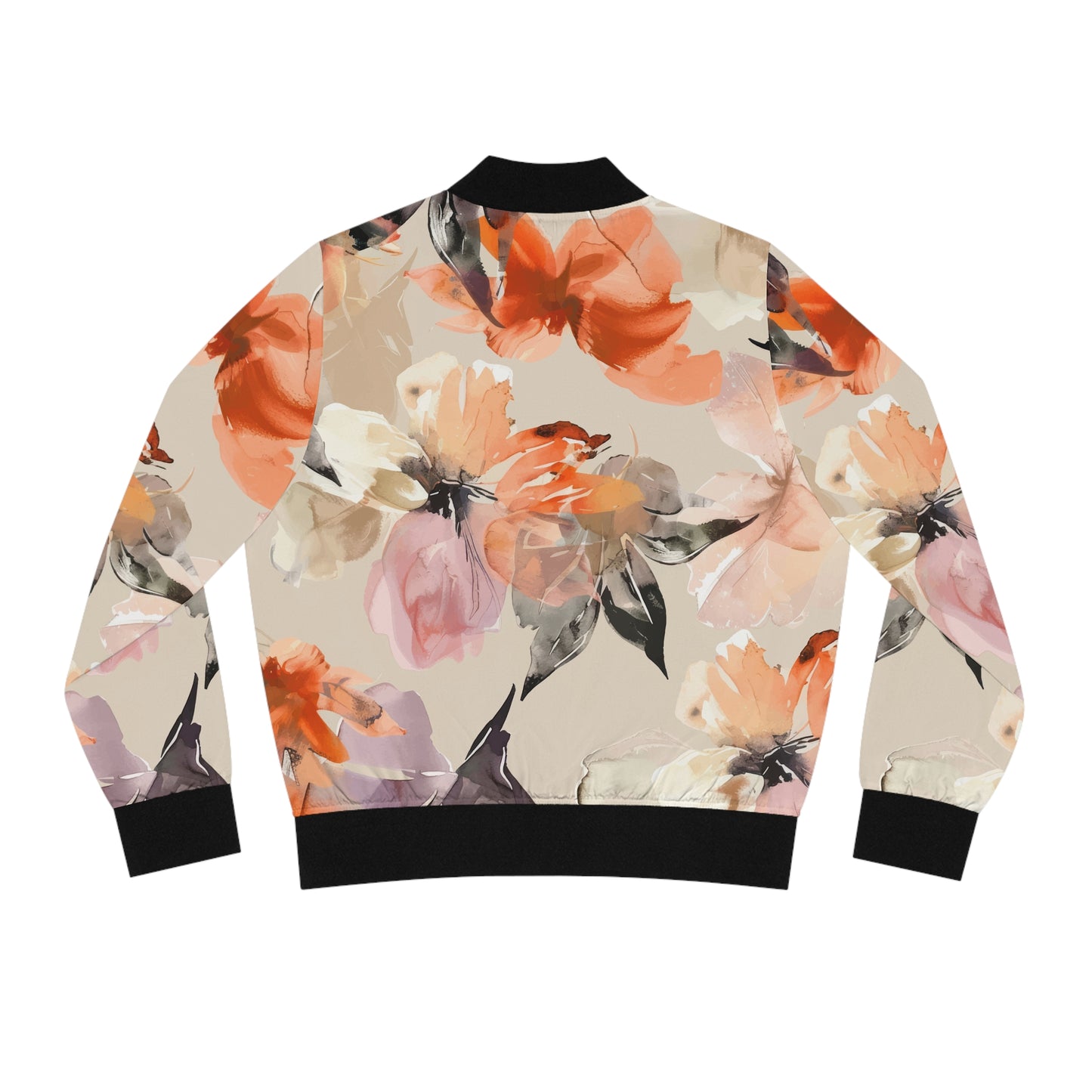 Women's Bomber Jacket Flowers
